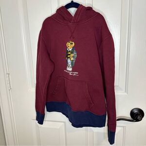 Polo by Ralph Lauren Maroon and Navy Kids Hoodie